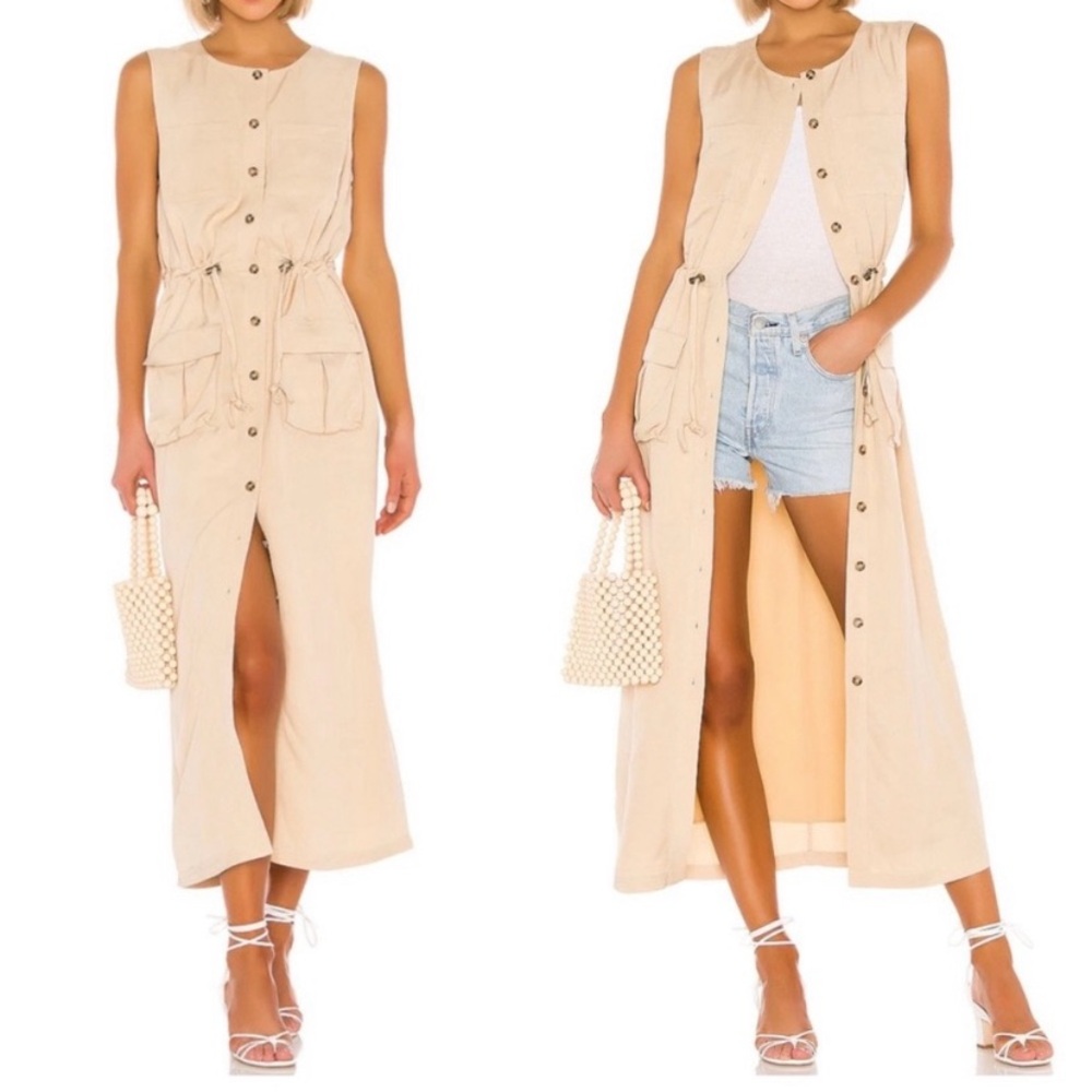 TULAROSA Giana Vest Dress in Khaki Size XL from REVOLVE